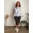 Women's Oversized Knitted Long Sleeve Sweater (S/M ONE SIZE) ITALIAN FASHION IMSN2416125 44/46/48 white