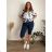 Linen Shirt Dress Short Sleeve Women's (S / M ONE SIZE) ITALIAN FASHION IM722110