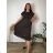 Summer dress oval short sleeve women's oversized (50/52/54 ONE SIZE) ITALIAN FASHION IM425011