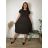 Summer dress oval short sleeve women's oversized (50/52/54 ONE SIZE) ITALIAN FASHION IM425011