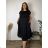 Summer dress oval short sleeve women's oversized (50/52/54 ONE SIZE) ITALIAN FASHION IM425011