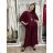 Elegant trousers with belt for women (S/M/L ONE SIZE) ITALIAN FASHION IM425057 S / M / L wine