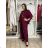 Elegant trousers with belt for women (S/M/L ONE SIZE) ITALIAN FASHION IM425057 S / M / L wine