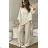 Elegant trousers with belt for women (S/M/L ONE SIZE) ITALIAN FASHION IM425057 M/L/XL beige