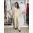 Elegant trousers with belt for women (S/M/L ONE SIZE) ITALIAN FASHION IM425057 M/L/XL beige