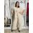 Elegant trousers with belt for women (S/M/L ONE SIZE) ITALIAN FASHION IM425057 M/L/XL beige