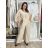 Elegant trousers with belt for women (S/M/L ONE SIZE) ITALIAN FASHION IM425057 M/L/XL beige