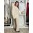 Elegant trousers with belt for women (S/M/L ONE SIZE) ITALIAN FASHION IM425057 M/L/XL beige
