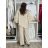 Elegant trousers with belt for women (S/M/L ONE SIZE) ITALIAN FASHION IM425057 M/L/XL beige