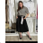 Elegant trousers with belt for women (S/M/L ONE SIZE) ITALIAN FASHION IM425057 S / M / L black