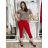 Summer dress oval short sleeve women's oversized (50/52/54 ONE SIZE) ITALIAN FASHION IM425011 S / M / L red