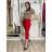 Summer dress oval short sleeve women's oversized (50/52/54 ONE SIZE) ITALIAN FASHION IM425011 S / M / L red