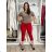Summer dress oval short sleeve women's oversized (50/52/54 ONE SIZE) ITALIAN FASHION IM425011 S / M / L red