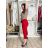 Summer dress oval short sleeve women's oversized (50/52/54 ONE SIZE) ITALIAN FASHION IM425011 S / M / L red