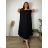 Summer dress oval short sleeve women's oversized (50/52/54 ONE SIZE) ITALIAN FASHION IM425011 50/52/54 black