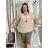 Classic short sleeve dress women (uni s-l) ITALIAN MODA IMC20206  beige