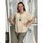 Classic short sleeve dress women (uni s-l) ITALIAN MODA IMC20206  beige