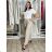 Women's long summer trousers, oversized (42/44/46 ONE SIZE) ITALIAN FASHION IMC26061 S / M / L beige