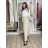 Women's long summer trousers, oversized (42/44/46 ONE SIZE) ITALIAN FASHION IMC26061 S / M / L beige