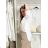 Women's elegant party long sleeve dress (S/M ONE SIZE) ITALIAN FASHION IM322282 S / M / L white