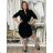 Women's Oversized Knitted Long Sleeve Sweater (S/M ONE SIZE) ITALIAN FASHION IMSN2416125 S / M / L white
