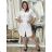 Women's Oversized Knitted Long Sleeve Sweater (S/M ONE SIZE) ITALIAN FASHION IMSN2416125 S / M / L white