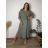 Women's Oversized Knitted Long Sleeve Sweater (S/M ONE SIZE) ITALIAN FASHION IMSN2416125  beige