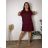 Women's Elegant Belt Long Sleeve Dress (S/M ONE SIZE) ITALIAN FASHION IMM23UN6139
