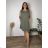 Women's Elegant Belt Long Sleeve Dress (S/M ONE SIZE) ITALIAN FASHION IMM23UN6139 44/46/48 red Brick
