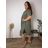 Women's Elegant Belt Long Sleeve Dress (S/M ONE SIZE) ITALIAN FASHION IMM23UN6139