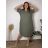Women's Elegant Belt Long Sleeve Dress (S/M ONE SIZE) ITALIAN FASHION IMM23UN6139
