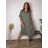 Women's Elegant Belt Long Sleeve Dress (S/M ONE SIZE) ITALIAN FASHION IMM23UN6139