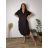 Women's Elegant Belt Long Sleeve Dress (S/M ONE SIZE) ITALIAN FASHION IMM23UN6139
