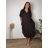 Women's Elegant Belt Long Sleeve Dress (S/M ONE SIZE) ITALIAN FASHION IMM23UN6139