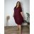 Women's Elegant Belt Long Sleeve Dress (S/M ONE SIZE) ITALIAN FASHION IMM23UN6139