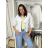 Women's Long Sleeve Jacket (S/M ONE SIZE) ITALIAN FASHION IMWB232761 S / M / L white