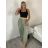 Elegant trousers with belt for women (S/M/L ONE SIZE) ITALIAN FASHION IM425057