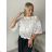 Short Sleeve Shirt Dress women (uni L-2XL) ITALIAN MODA IMS20002 S / M / L white