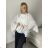 Short Sleeve Shirt Dress women (uni L-2XL) ITALIAN MODA IMS20002 S / M / L white