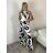 Women's summer tunic set long sleeve and skirt long polka dot (uni s / m) ITALIAN FASHION IMM20118