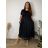 Long elegant summer dress with belt, short sleeves, women's oversized (46/48/50 ONE SIZE) ITALIAN FASHION IM426175