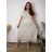 Long elegant summer dress with belt, short sleeves, women's oversized (46/48/50 ONE SIZE) ITALIAN FASHION IM426175