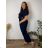 Summer dress oval short sleeve women's oversized (50/52/54 ONE SIZE) ITALIAN FASHION IM425011