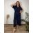 Summer dress oval short sleeve women's oversized (50/52/54 ONE SIZE) ITALIAN FASHION IM425011