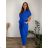 Summer dress oval short sleeve women's oversized (50/52/54 ONE SIZE) ITALIAN FASHION IM425011