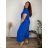 Summer dress oval short sleeve women's oversized (50/52/54 ONE SIZE) ITALIAN FASHION IM425011