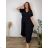 Summer dress oval short sleeve women's oversized (50/52/54 ONE SIZE) ITALIAN FASHION IM425011
