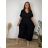 Summer dress oval short sleeve women's oversized (50/52/54 ONE SIZE) ITALIAN FASHION IM425011
