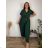 Summer dress oval short sleeve women's oversized (50/52/54 ONE SIZE) ITALIAN FASHION IM425011