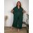Summer dress oval short sleeve women's oversized (50/52/54 ONE SIZE) ITALIAN FASHION IM425011